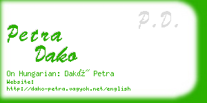 petra dako business card